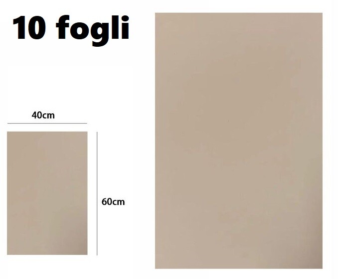 10 Fogli Gomma Liscia Eva 40x60cm Fogli Colore Beige Scuola Decoupage dfh
