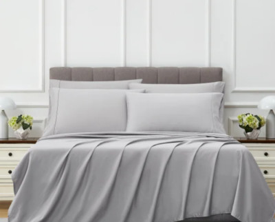 Kirkland Signature 680 Thread Count 6-Piece Sheet Set Quenn Grey New Unsealed