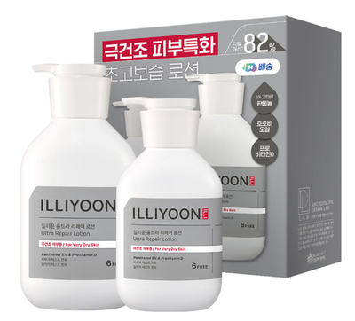 ILLIYOON Ultra Repair Body Lotion 528mL + 350mL High Moisture Large K-Beauty