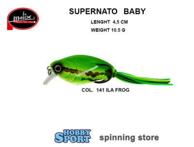 MOLIX SUPERNATO BABY CRANK BAIT IBRIDO COL 141 ILA FROG  SPINNING BLACK BASS