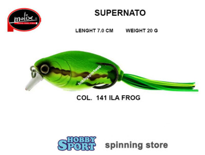 MOLIX SUPERNATO CRANK BAIT IBRIDO COL. 141 ILA  FROG  SPINNING BLACK BASS