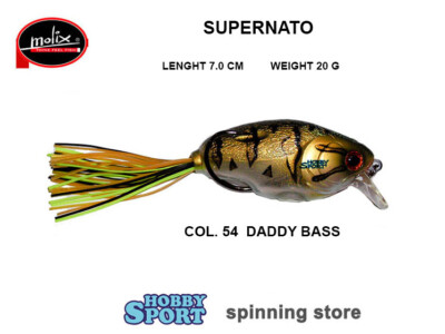 SUPERNATO CRANK BAIT IBRIDO COL. 54 DADDY BASS MOLIX SPINNING BLACK BASS