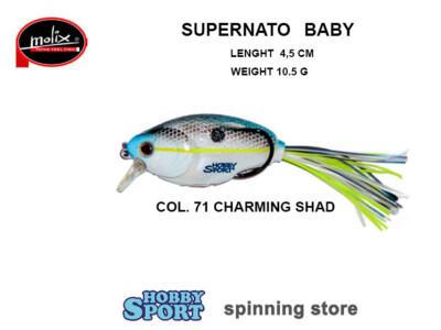 SUPERNATO BABY CRANK BAIT IBRIDO  71 CHARMING SHAD MOLIX SPINNING BLACK BASSS
