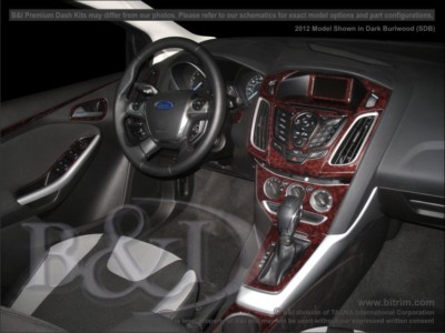 Dash Trim Kit for FORD FOCUS 12 13 14 carbon fiber wood aluminum
