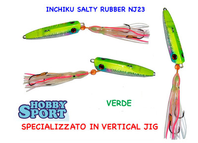 INCHIKU JIG SALTY RUBBER 100 GR NJ 23 VERDE VINCENT MARE BARCA PAGELLO CERNIA