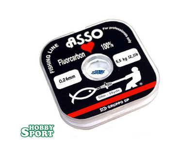 FILO FLUOROCARBON ASSO DI CUORI DIAMETRO 0,26 mm  BOBINA 50 mt PER TERMINALI
