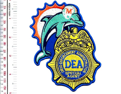 Miami Dolphins & Drug Enforcement Administration Miami Field Office Patch