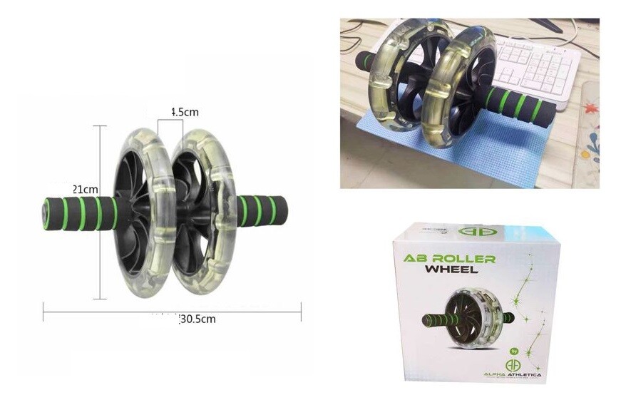 Doppia Ruota Per Muscoli Addominali Allenamento Con Tappetino Ab Roller cir