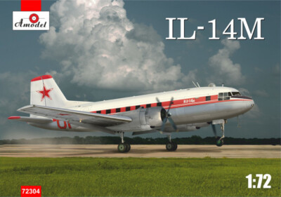 Ilyushin IL-14M Scale Airplane 1/72 - Plastic model kit AMODEL 72304 