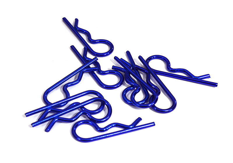 Precision Color Bent-Up Body Clips (10) for 1/8 RC Cars & Trucks (LxW=27x10mm) - Picture 1 of 1