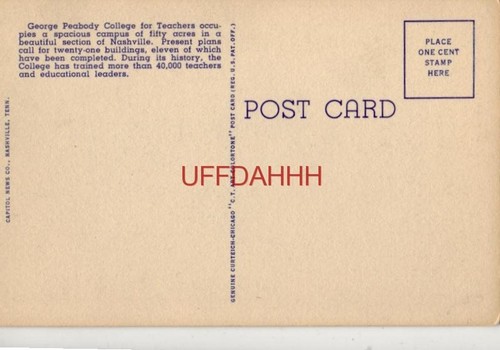 GRADUATE DORMITORY, GEORGE PEABODY COLLEGE FOR TEACHERS, NASHVILLE, TN