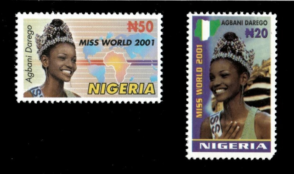 Nigeria 2006 - Miss World 2001 Pageant - Set of 2 Stamps - Scott #794-5 - MNH