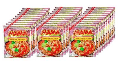 MAMA Brand Best Seller Thailand Instant Noodles Shrimp TOM YUM Flavour 30 (Best Rice Noodle Brand)