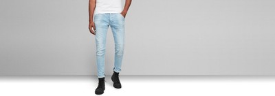 NWOT G-STAR RAW 5620 3-D Slim Fit Jeans in Sun Faded Crystal Blue RARE 32x31