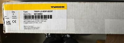 TURCK   TBDP-L2-8DIP-8DOP   6814002 PROFIBUS-DP I/O MODULE in IP67/69K NEW  DHL