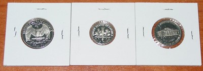 Washington , Roosevelt and Jefferson Proof Coins 1985 loose lot 3 coins