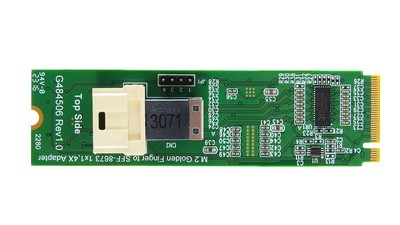 M.2 M-Key PCIe 4.0 with ReDriver to MiniSAS-HD 1x1, 4X Adapter