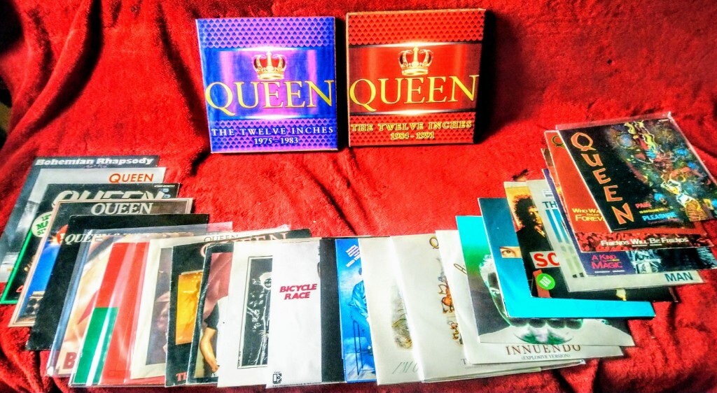 QUEEN COMPLETE 1975 1991 27 12" VINYL MAXI SINGLES COLLECTION / LOT + COLLECTOR BOXES in