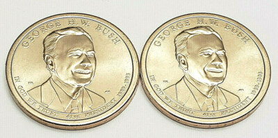 2020 P & D George H.W. Bush Presidential Dollars *BU - UNCIRCULATED* *FREE SHIP*