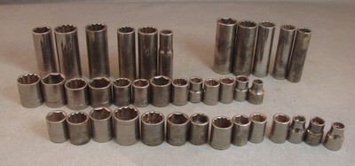 38 Craftsman 3/8'' Drive 12 Point Sockets SAE & Metric