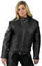 Pre-owned Leather Womans Scooter  Jacket With Sport Collar In Black