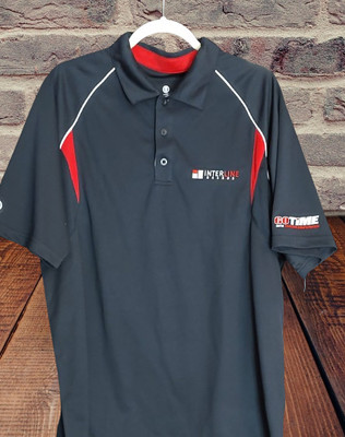 Holloway Men's Charge Polo Carbon/Red Dry Excel Size Large