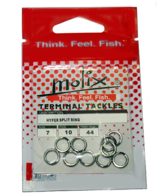 MOLIX HYPER SPLIT RING SIZE 7   TEST  44 KG   SPINNING MARE - LAGO - FIUME