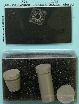 AIRES HOBBY 1/48 JAS39C GRIPEN EXHAUST NOZZLES CLOSED FOR ITA D 4321