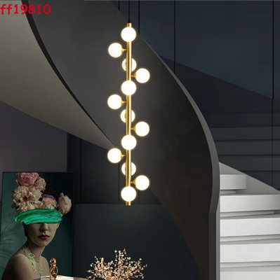 Modern Brass Modo Glass Ball Chandeliers Ceiling Light Linear Lights Lamps