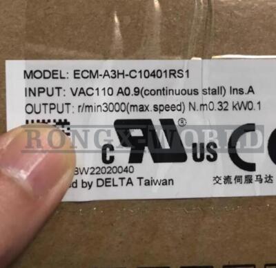 One Brand New DELTA ECM-A3H-C10401RS1  servo motor 100W 220VAC 3000rpm