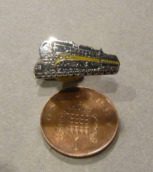 Enamel train badge