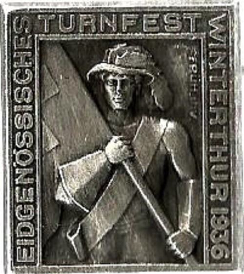 Suisse 1936,Turnfest,Winterthur. Epinglette Sportive.