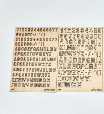LIANG-0202/0203/0204/0205 3D Alphabet & Number Tools for Dioramas Model 