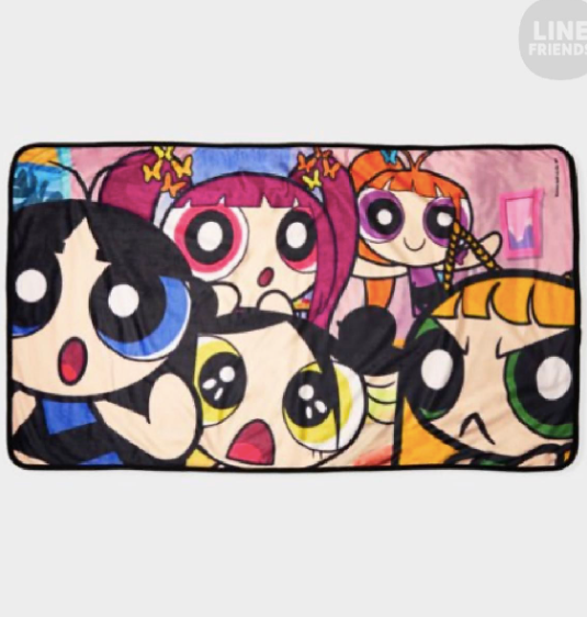 NEWJEANS LINE FRIENDS パワパフ ブランケット NewJeans THE POWERPUFF GIRLS NJ Original Blanket Line