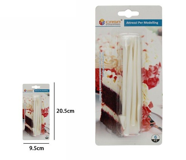 Set 6 Pezzi Utensili Per Modellare Pasta Zucchero Dolci Torte Cake Design dfh