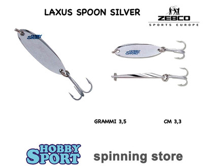 LAXUS MINI SPOON BLINKER ZEBCO 3,5 GR  col. SILVER 3,3 CM TROUT AREA SPINNING