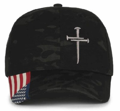 Christian Hats for Men Women Jesus 3 Nail Cross CWF405 Multicam Embroidered Hat