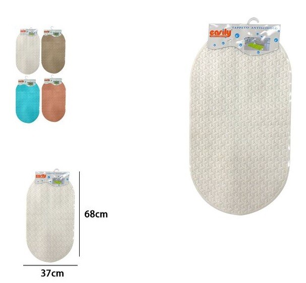 Tappeto Tappetino In Pvc Antiscivolo Per Vasca Da Bagno Doccia 68x37cm 59312 dfh