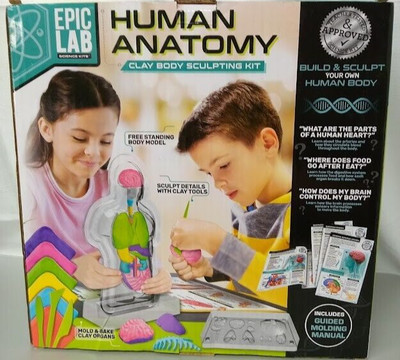 Epic Lab Science Kit - Human Anatomy Body Clay Sculpting Kit - NEW