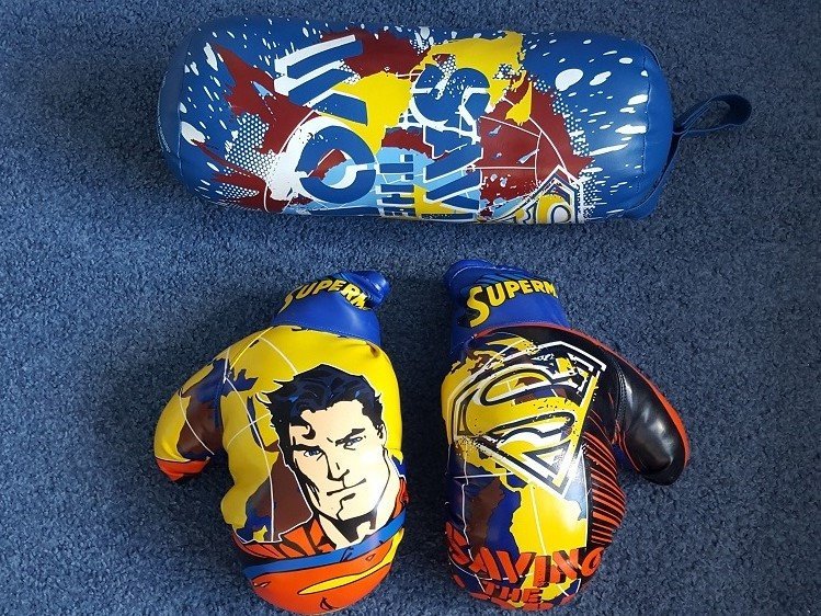 Superman Punch Bag Boxing Gloves Set in Chaddesden, Derbyshire Gumtree