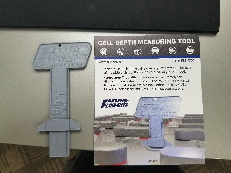 FLOW-RITE MILLENNIUM CELL DEPTH MEASURING TOOL VALVE IDENTIFICATION BY COLOR EA.