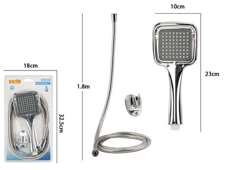 Kit Bagno Doccetta Doccino Soffione Doccia Con Laccio 1,8m e Staffa 59171 dfh