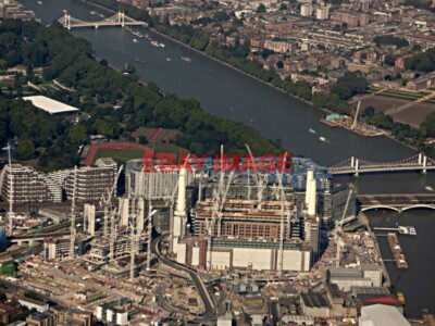 PHOTO  BATTERSEA POWER STATION DEVELOPMENT FROM THE AIR THE SEEMINGLY ENDLESS DE