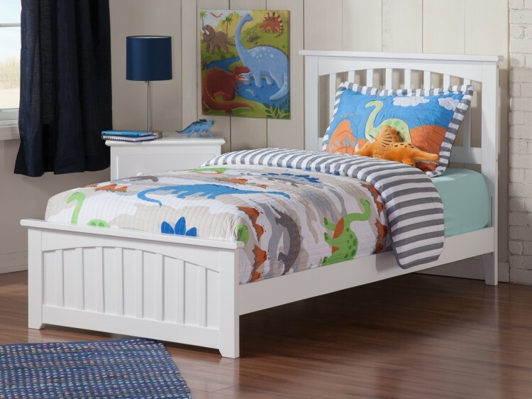 Wooden Twin Bed White Bedframe Bedstead Headboard Footboard