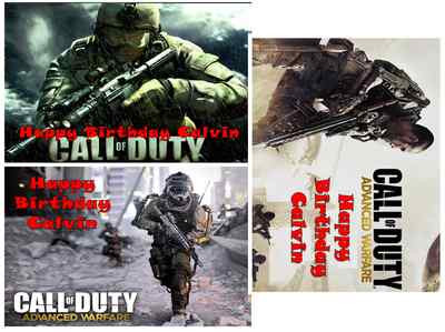 EDIBLE CAKE IMAGE  CALL OF DUTY  ICING SHEET PARTY TOPPER CUPCAKES DECORATIONS