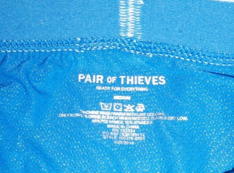 New Blue pair of thieves boy`s underwear Size Medium 10-12 Ready for Everything