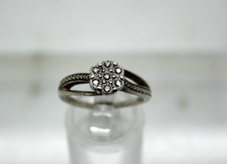 Signed ZEI .925 Sterling Silver DIAMOND CLUSTER FLOWER DESIGN RING size 6.5 | eBay Signed ZEI .925 Sterling Silver DIAMOND CLUSTER FLOWER DESIGN RING size 6.5 | eBay