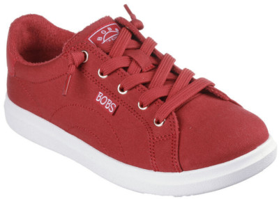NEW Womens SKECHERS BOBS D'VINE Red CANVAS Shoes AUTHENTIC IN BOX