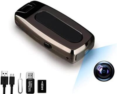 64GB HD 1080P Spy Camera Hidden Key Chain FOB Mini Nanny Security Cam No WiFi