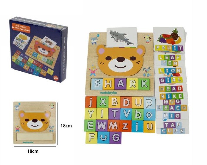 Puzzle 2in1 Lettere Matching Gioco Giocattolo Educativo Bambini dfh